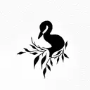 black swan tattoo design idea