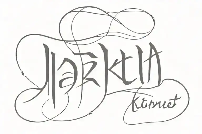 this word i want that word in my tattoo so please do me a sample tattoo of this japanese word “エゼキエル” , minimalist tatto tattoo design idea