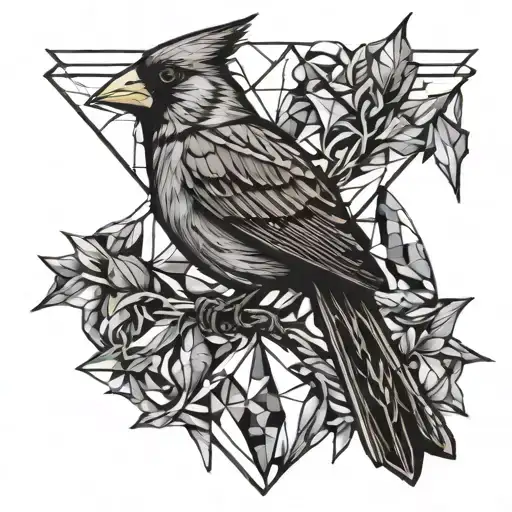Cardinal tattoo design idea