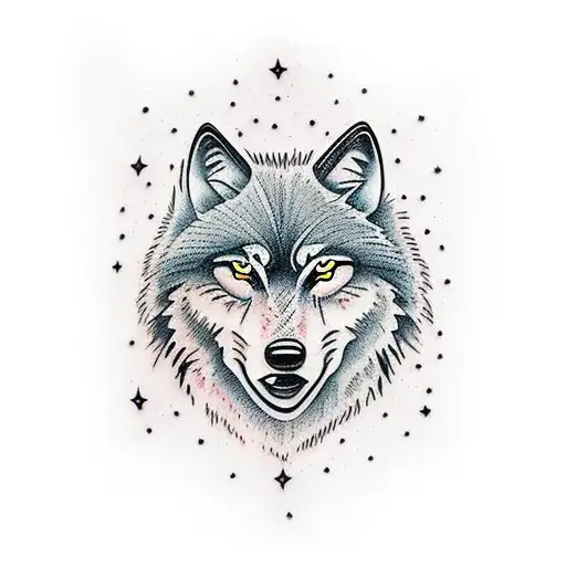 wolf pack tattoo design idea