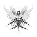 Icarus falling tattoo design idea