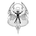 Icarus falling tattoo design idea