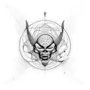 Icarus falling tattoo design idea