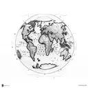 World Map tattoo design idea