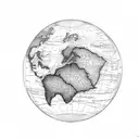 World Map tattoo design idea