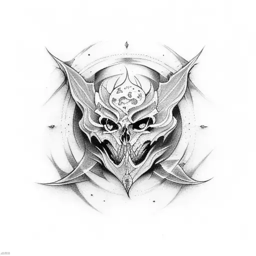 Create a tattoo that represents the concept of manifestation in a dark fantasy style tattoo design idea