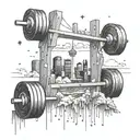 Incorporate a skyline of Nashville with weightlifting equipment for a powerful and symbolic tattoo tattoo design idea