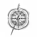 Lightning Bolt and sand clock tattoo design idea