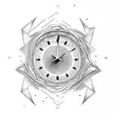 Lightning Bolt and sand clock tattoo design idea