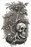 poison tree tattoo design idea