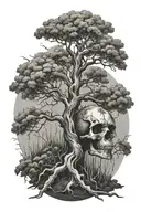 poison tree tattoo design idea