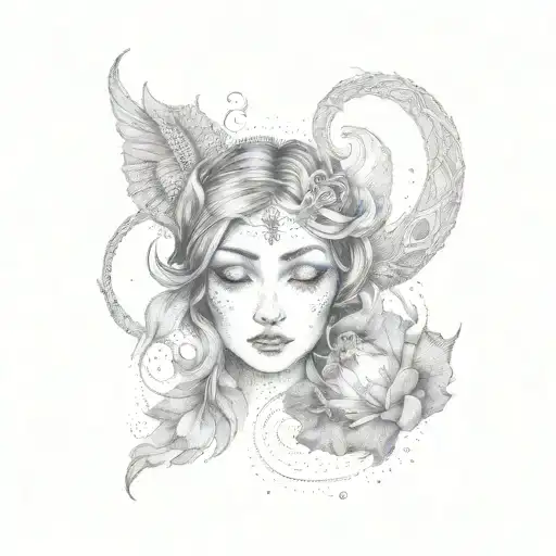 Virgo and scorpio tattoo design idea