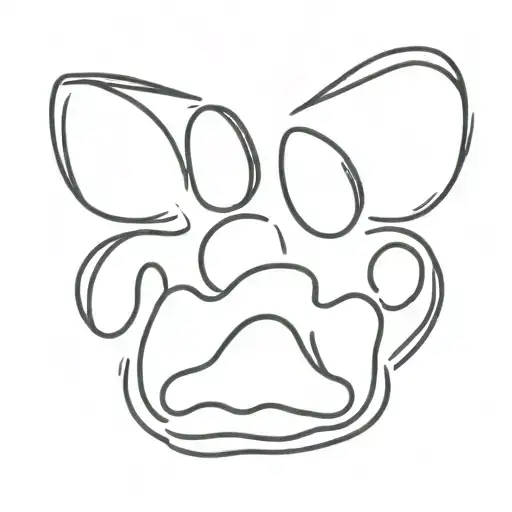 Paw Print with a name Ben tattoo design idea