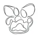 Paw Print with a name Ben tattoo design idea