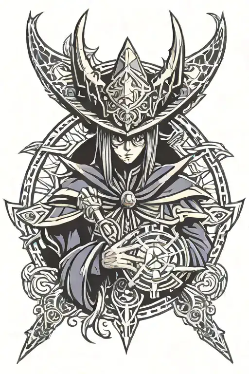 Dark Magician Yugioh tattoo design idea