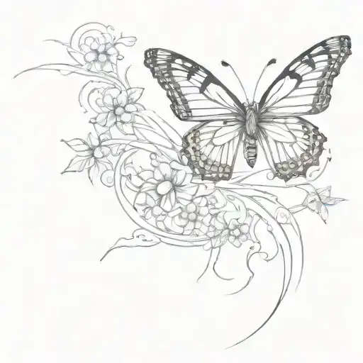 A butterfly's wind in Japan could create a hurricane in China tattoo design idea