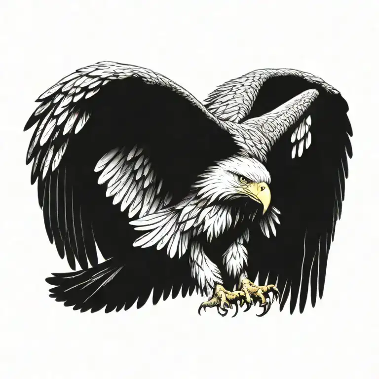 eagle wings tattoo design idea
