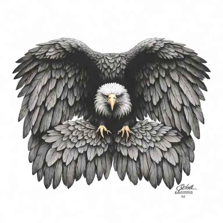 eagle wings tattoo design idea