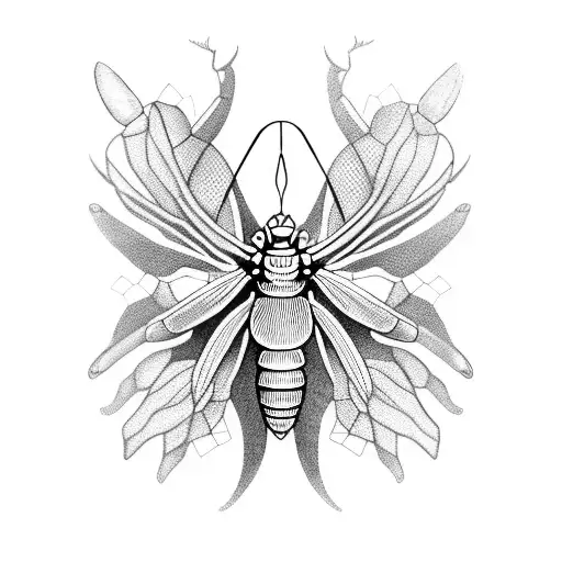 mantis tattoo design idea