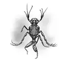 standing mantis tattoo design idea