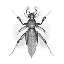 standing mantis tattoo design idea