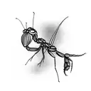 standing mantis tattoo design idea