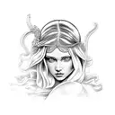 Aphrodite tattoo design idea