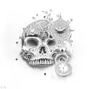 memento mori  tattoo design idea