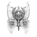 odin battleaxe valkyrie tattoo design idea