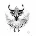 odin battleaxe valkyrie tattoo design idea
