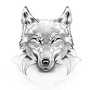 wolf viking vegvisir tattoo design idea