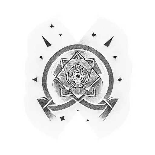 GI text with lifeline symbol  tattoo design idea