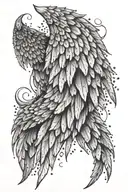 Icarus' wings melting tattoo design idea