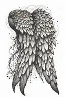 Icarus' wings melting tattoo design idea