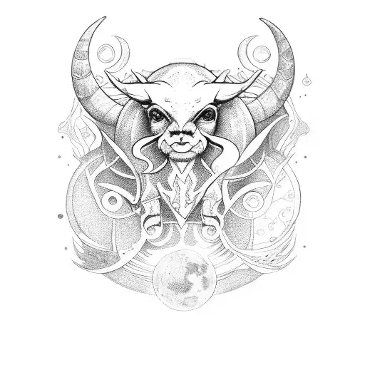 ascendente en sagitario, luna en acuario y sol en tauro  tattoo design idea