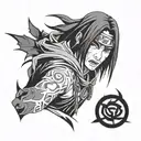 itachi Uchiha cry later tattoo design idea