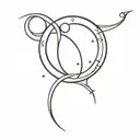 lunar symbols integrated tattoo design idea