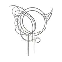 lunar symbols integrated tattoo design idea