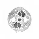 a yin yang that is a bonsai tree tattoo design idea