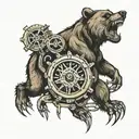 bear trap tattoo design idea