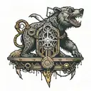 bear trap tattoo design idea