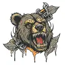 bear trap tattoo design idea