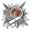 saw movie reverse trap with flowers tattoo design idea