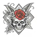 saw movie reverse trap with flowers tattoo design idea