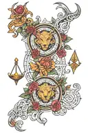 Libra Leo Cancer Taurus together  tattoo design idea