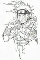 Naruto smoking marijuana tattoo design idea