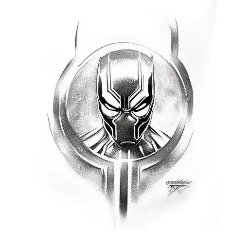 create me a sleeve marvel tattoo with venom on shoulder, deadpool under the venom, black panther on biceps, ironman on f tattoo design idea