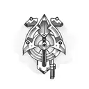 gun tattoo design idea