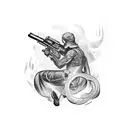 gun tattoo design idea