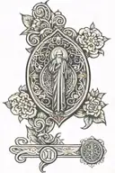 st benedict medal  tattoo design idea